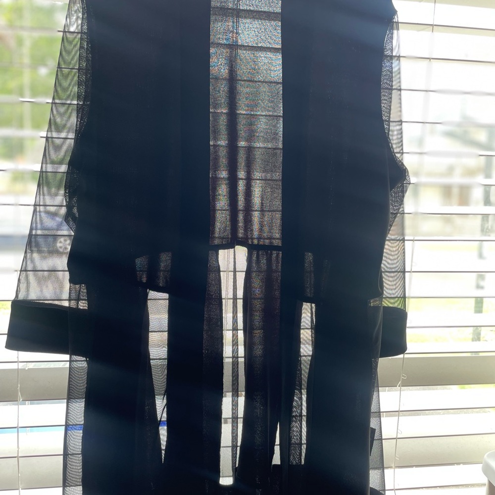 Privy Black Sheer Long Sleeve Top